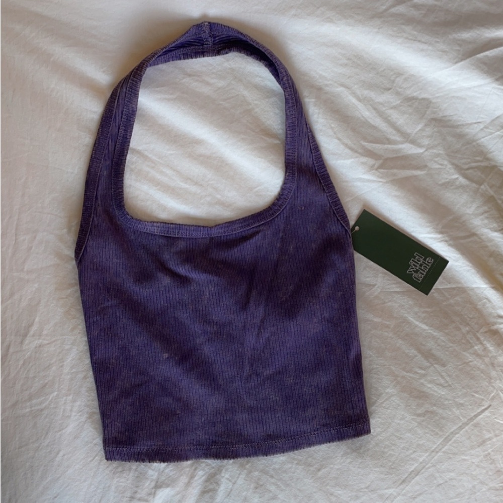 Purple Women's Halter Crop